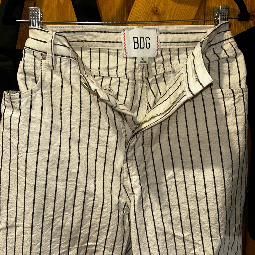 BDG Black & White Pinstripe Jeans - Waist Size MENS 36”